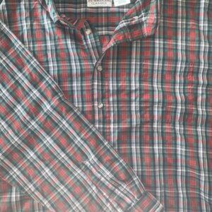 Vintage McGREGOR CLASSICS 2XL Red Green Plaid Button Up Long Sleeve Men’s